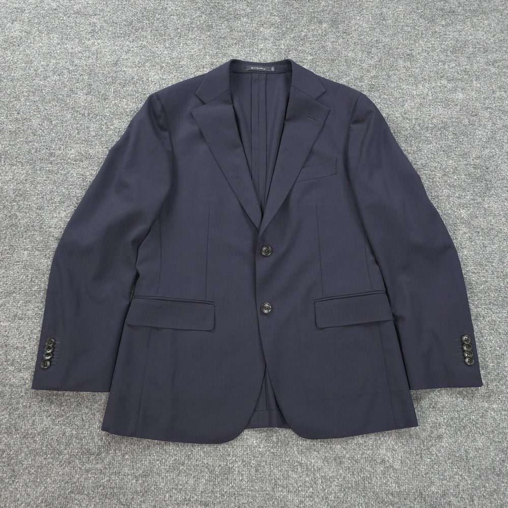 Suitsupply Blazer Mens 40 Blue Traveller Vitale Wool Havana Slim Coat Italy